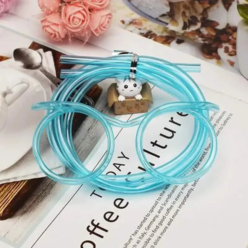 3-Pack: Creative Fun Glasses Straw Crazy Funny Art Straw by DailySale