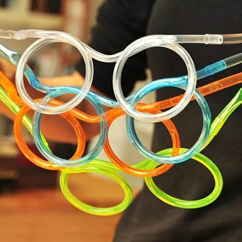 3-Pack: Creative Fun Glasses Straw Crazy Funny Art Straw by DailySale