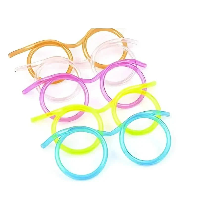 3-Pack: Creative Fun Glasses Straw Crazy Funny Art Straw by DailySale