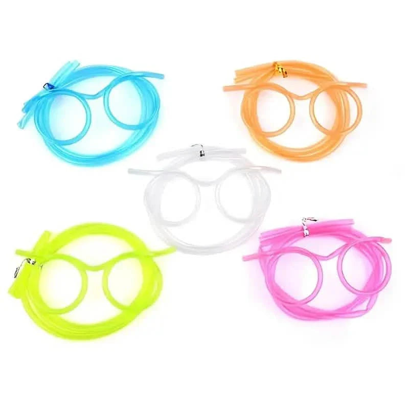 3-Pack: Creative Fun Glasses Straw Crazy Funny Art Straw by DailySale