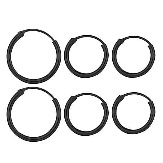 3-Pairs: Endless Hoop Earrings by DailySale