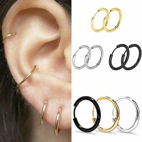 3-Pairs: Endless Hoop Earrings by DailySale