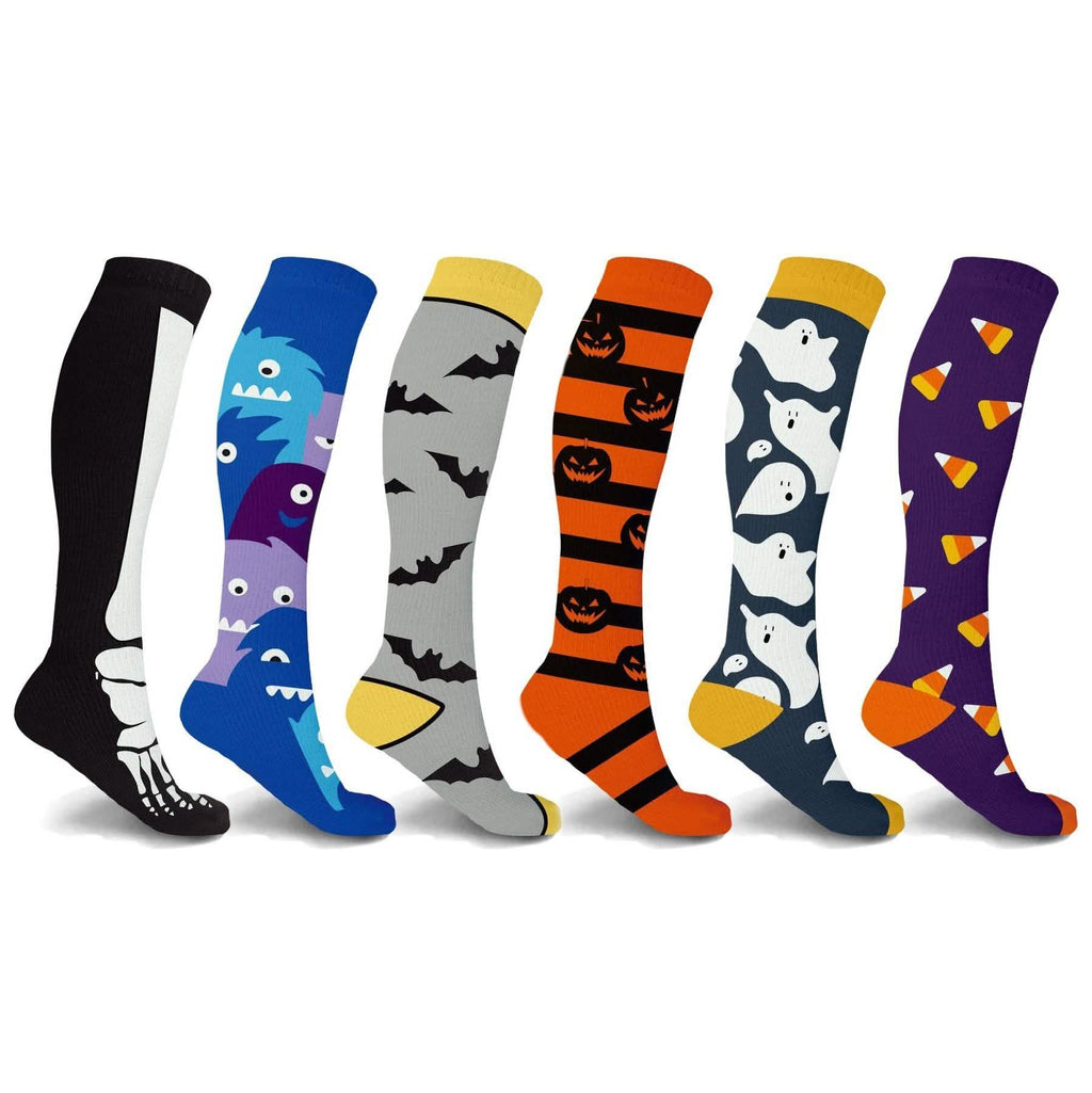 3-Pairs: Halloween Fun Knee High Compression Socks by DailySale