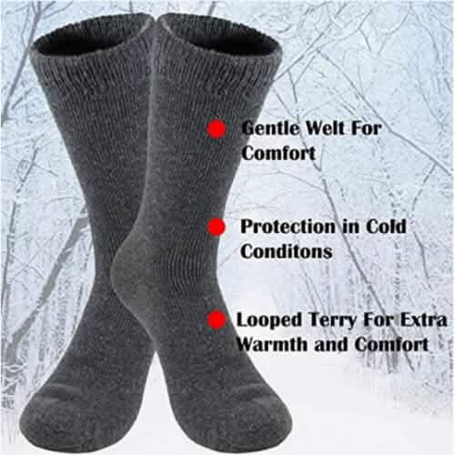3-Pairs: Men's Thermal Socks for Cold Weather Insulated Socks by DailySale