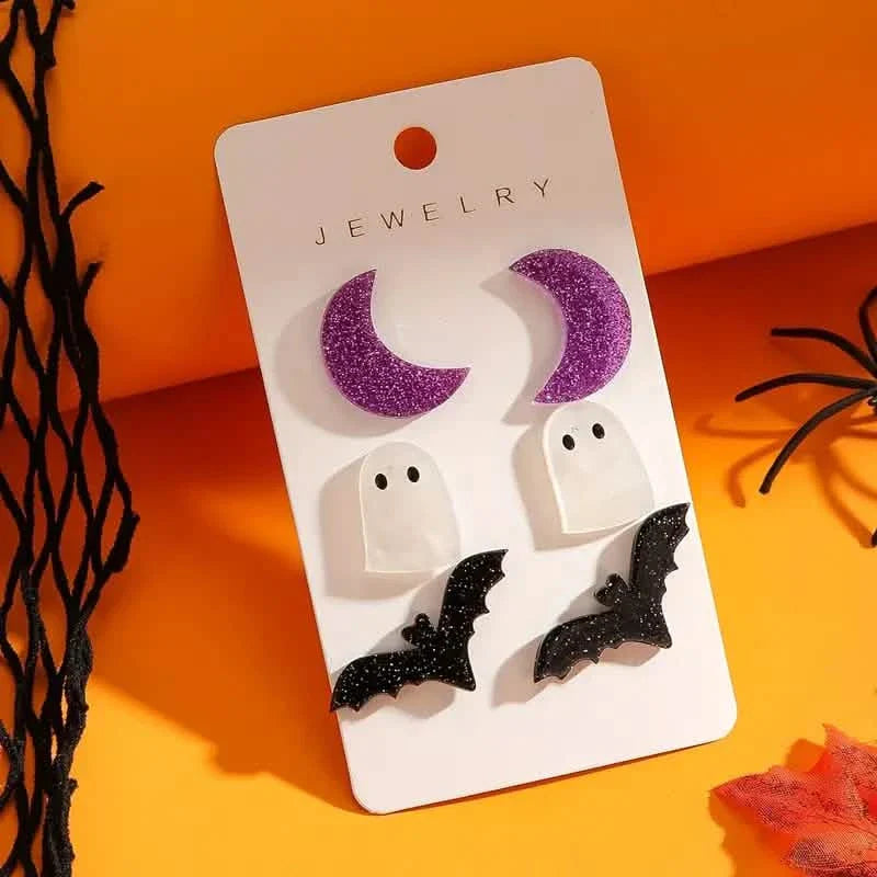 3-Pairs: Retro Halloween Earrings by DailySale