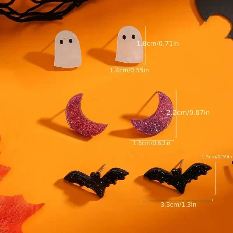 3-Pairs: Retro Halloween Earrings by DailySale