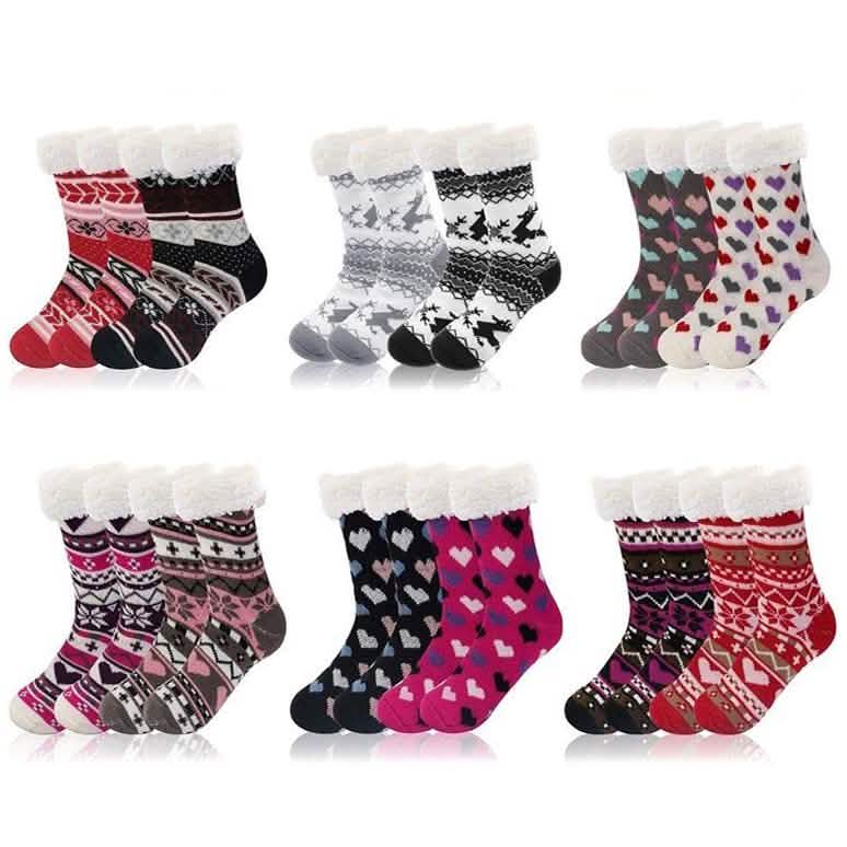 3-Pairs: Women's Assorted Soft Sherpa Slipper Socks by DailySale