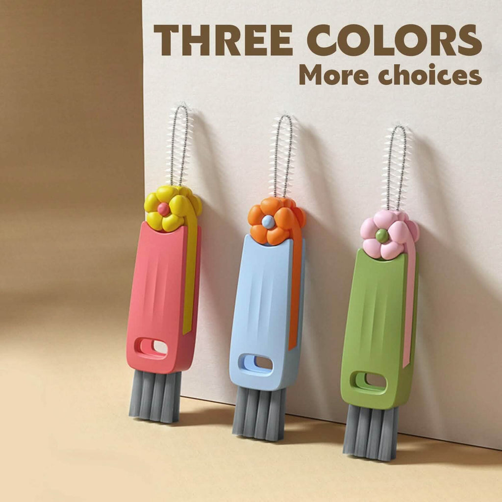 3-Piece: 3-in-1 Petal Cup Lid Cleaning Brush by DailySale