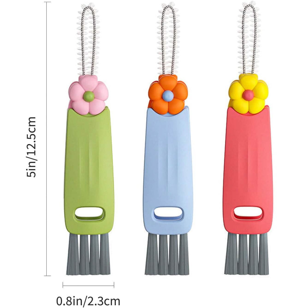 3-Piece: 3-in-1 Petal Cup Lid Cleaning Brush by DailySale