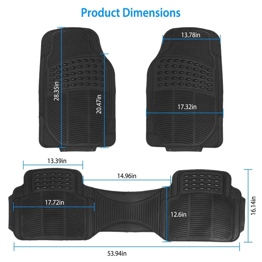 3-Piece: Automotive Floor Mats Set by DailySale