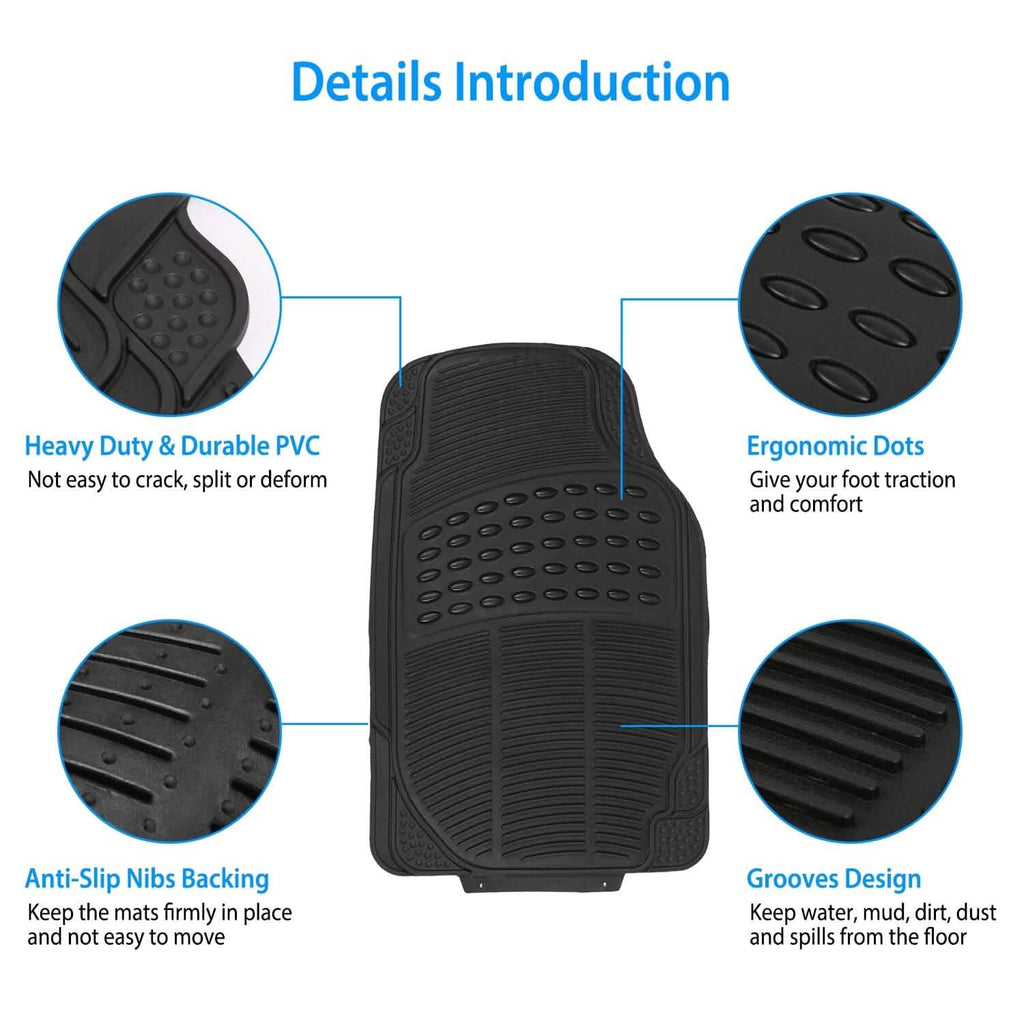 3-Piece: Automotive Floor Mats Set by DailySale