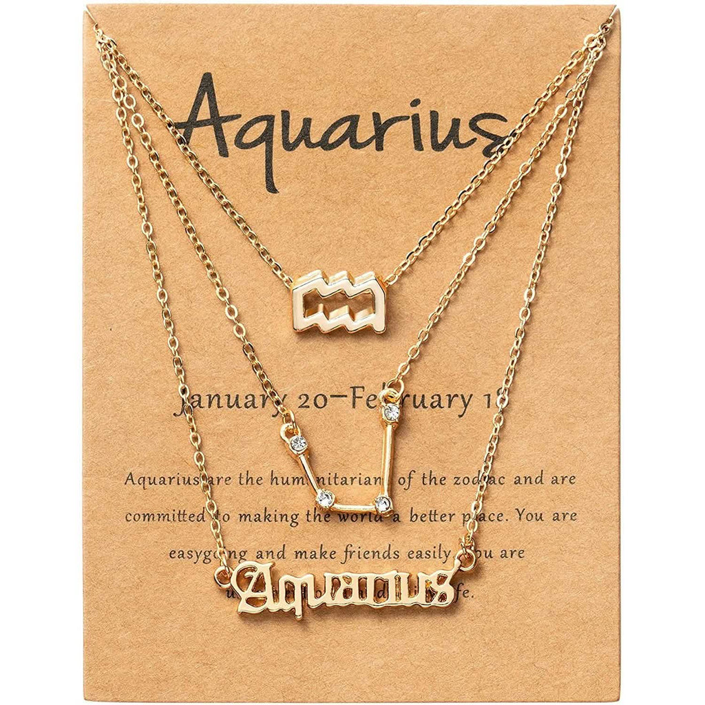 3-Piece: Constellation Zodiac Layer Necklaces