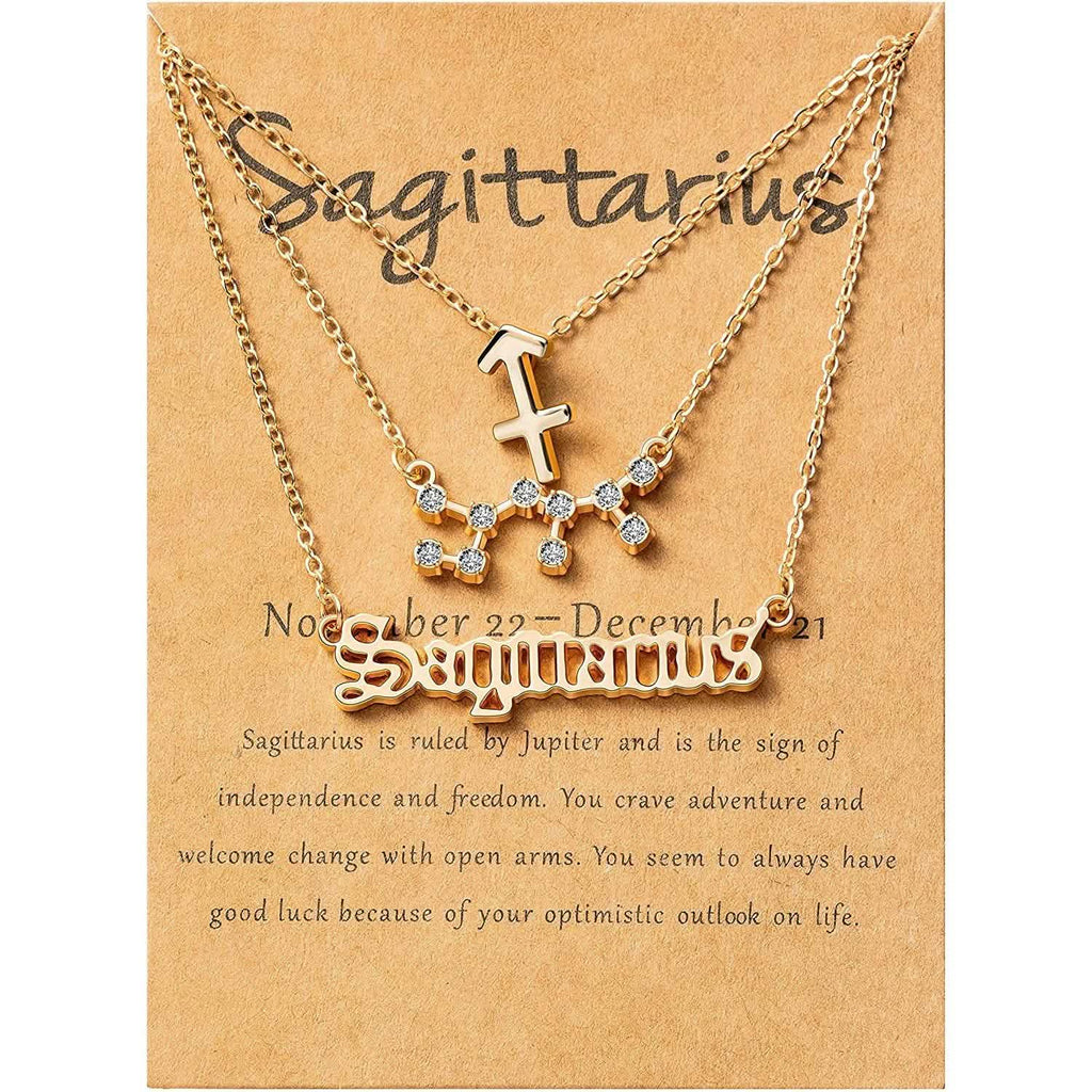 3-Piece: Constellation Zodiac Layer Necklaces