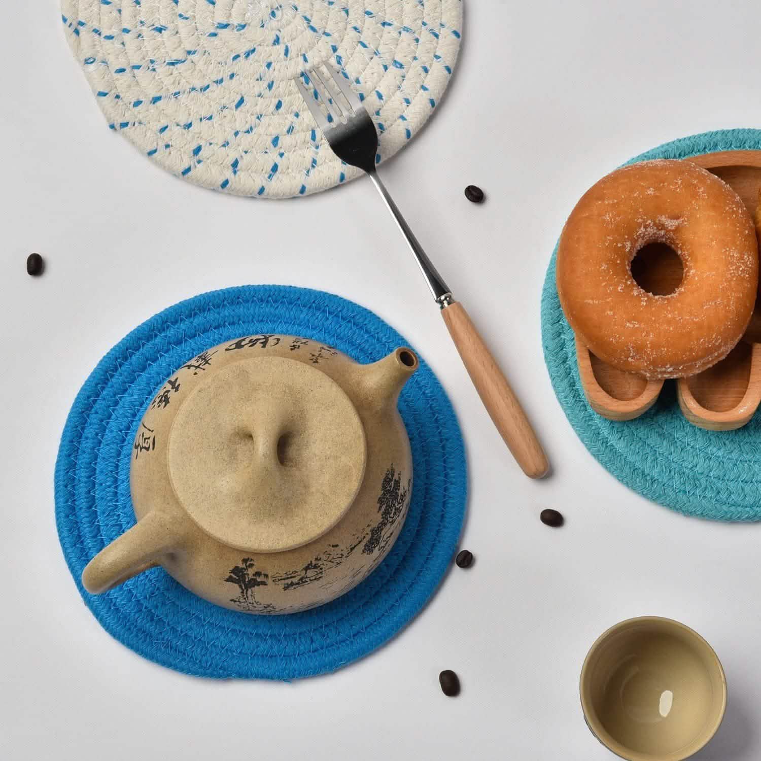 3-Piece Set: 100% Pure Cotton Thread Weave Hot Pot Holders by DailySale