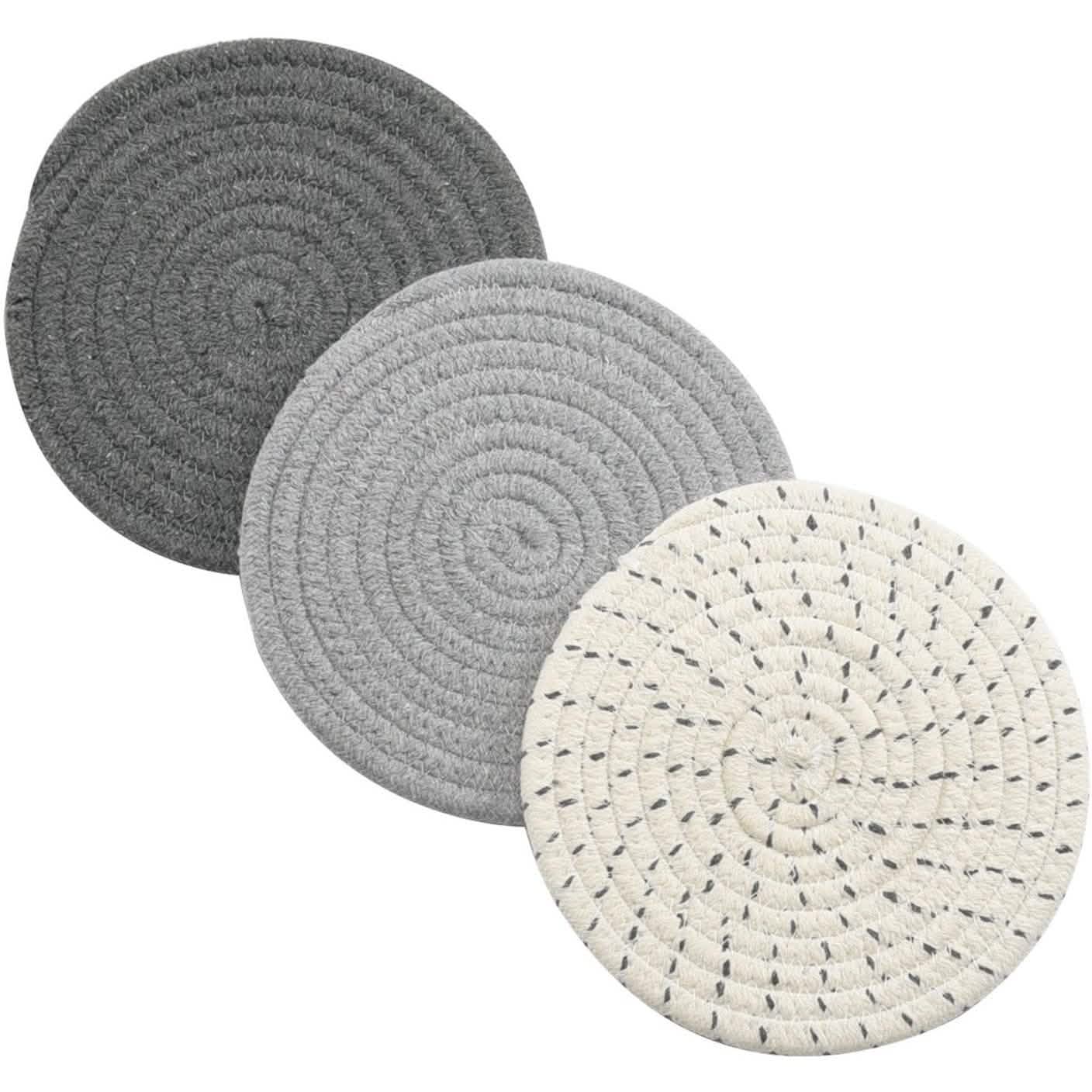 3-Piece Set: 100% Pure Cotton Thread Weave Hot Pot Holders by DailySale