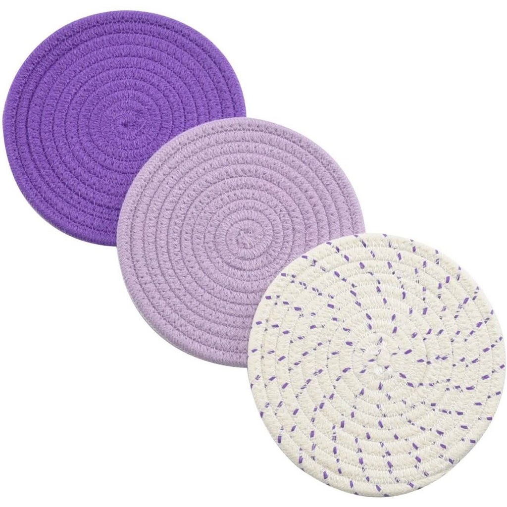 3-Piece Set: 100% Pure Cotton Thread Weave Hot Pot Holders by DailySale