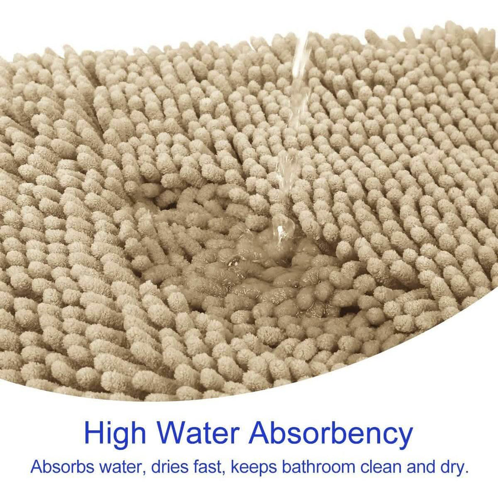 3-Piece Set: Bathroom Rugs Set Ultra Soft Non Slip and Absorbent Chenille by DailySale