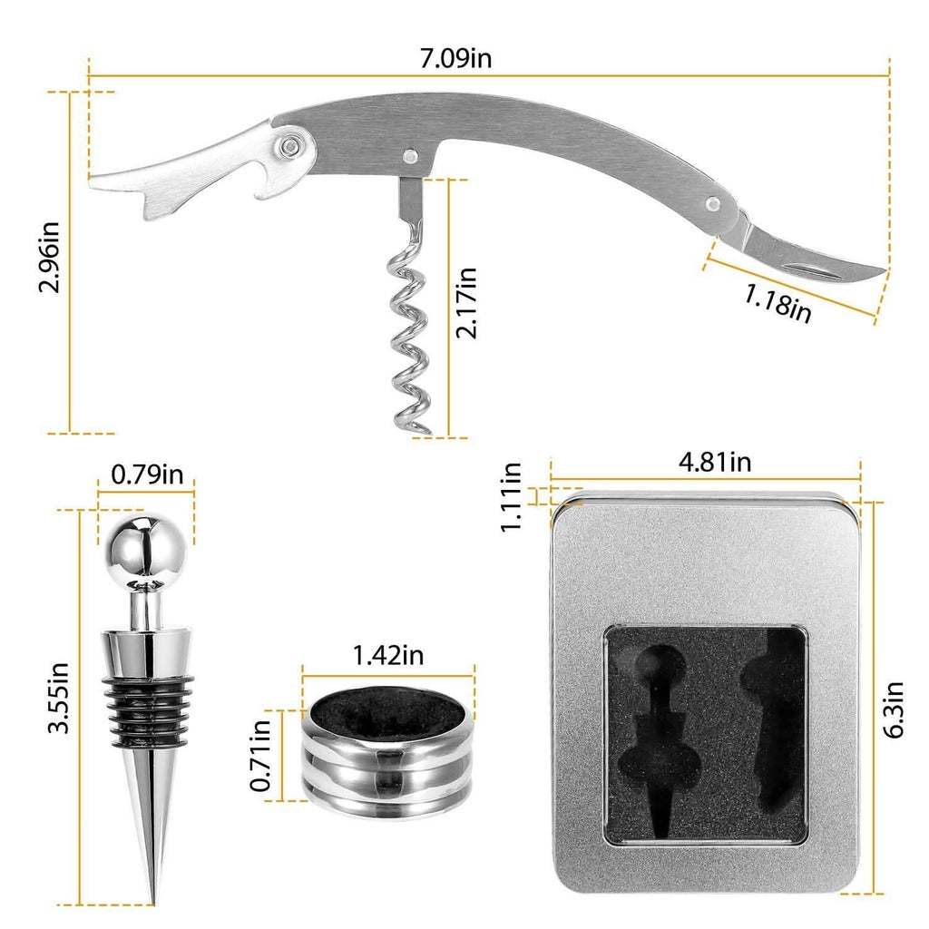 3-Piece Set: Corkscrew Bottle Opener Set by DailySale