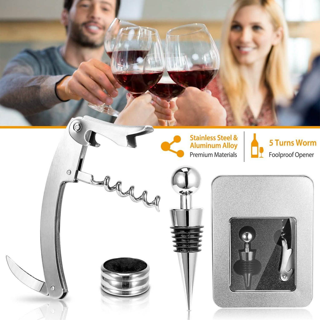 3-Piece Set: Corkscrew Bottle Opener Set by DailySale