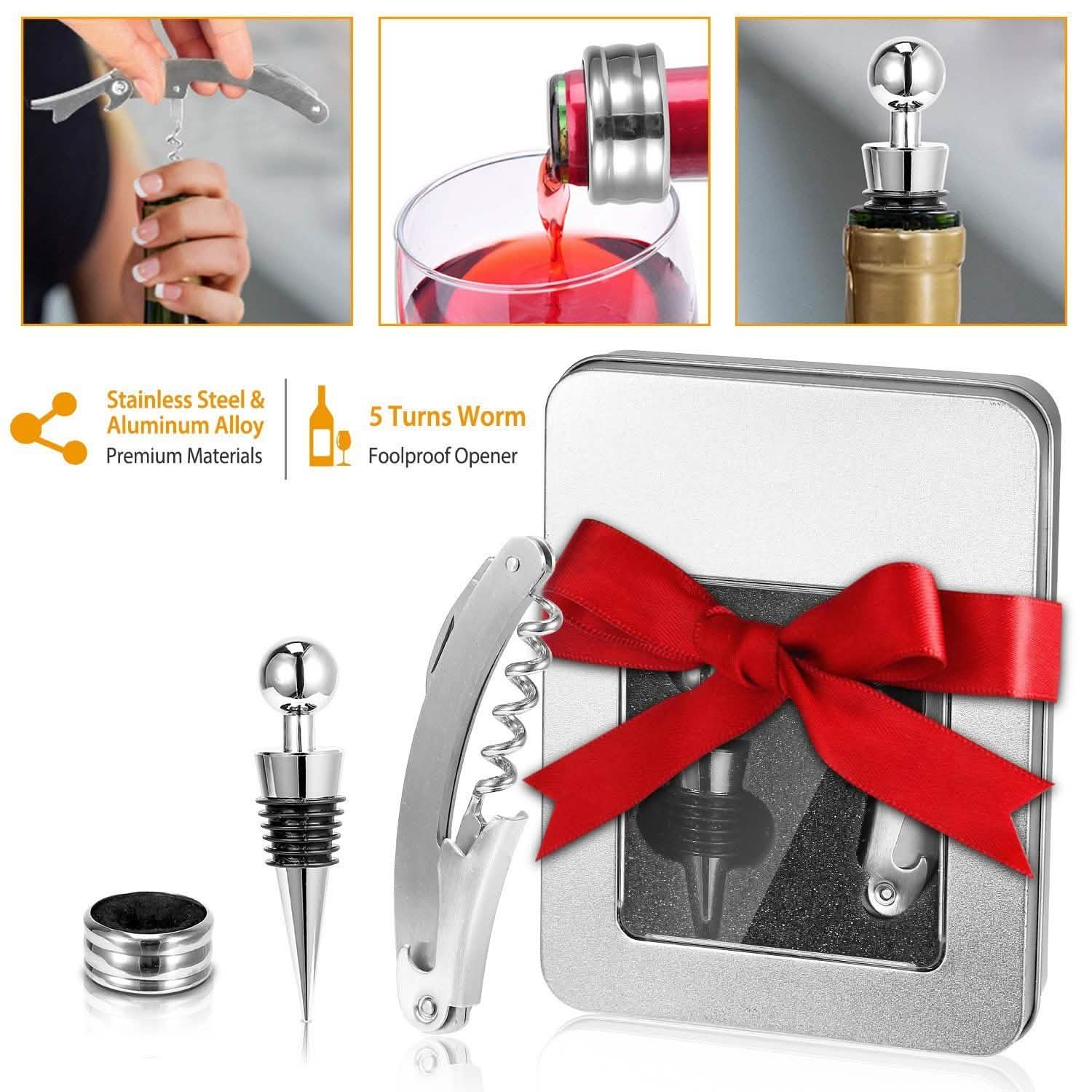 3-Piece Set: Corkscrew Bottle Opener Set by DailySale