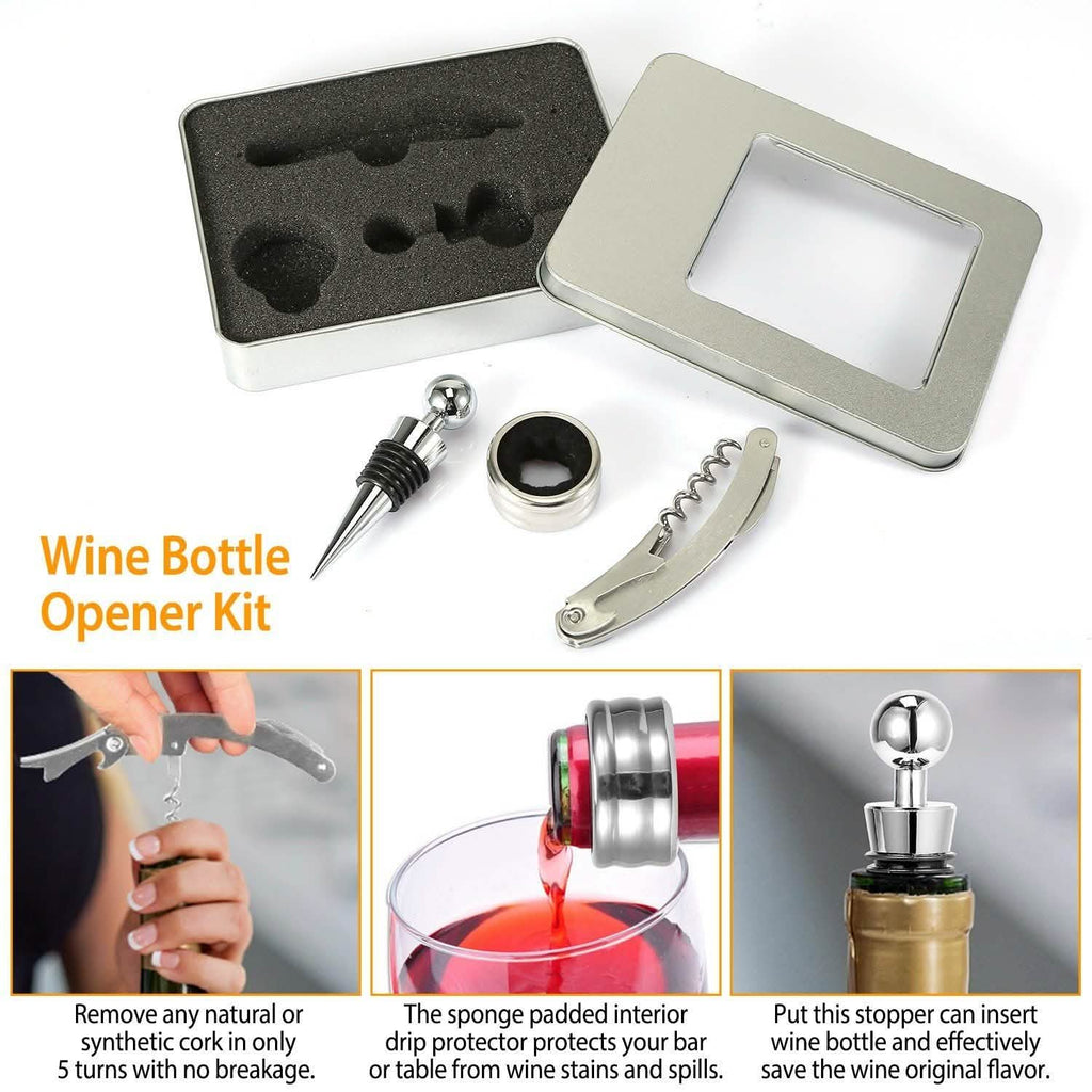 3-Piece Set: Corkscrew Bottle Opener Set by DailySale