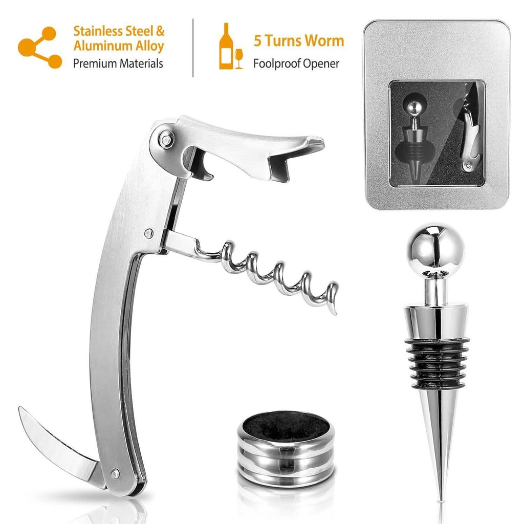 3-Piece Set: Corkscrew Bottle Opener Set by DailySale