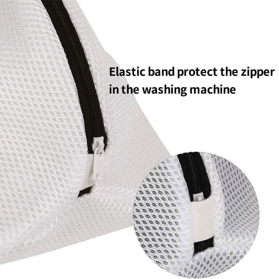 3-Piece Set: Mesh Shoe Laundry Bags with Zip Closure by DailySale