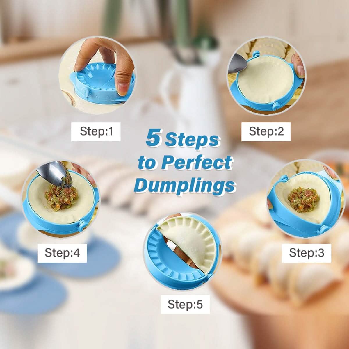 3-Piece Set: Perfect Dumpling Ravioli Empanadas Pie Pastry Maker Mold Dough Press by DailySale