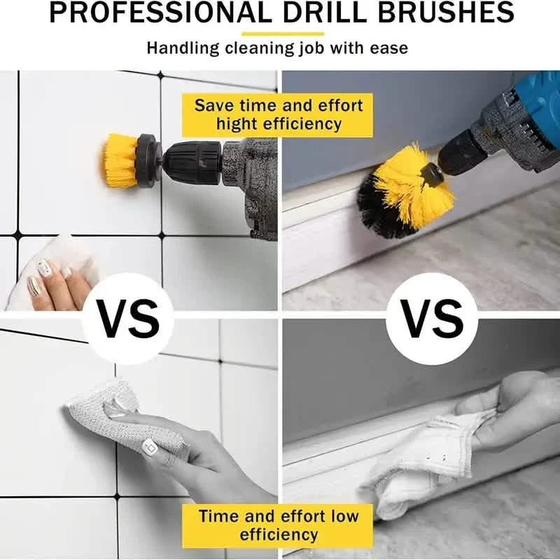 3-Piece Set: Power Scrubber Wash Cleaning Brushes Tool Kit by DailySale