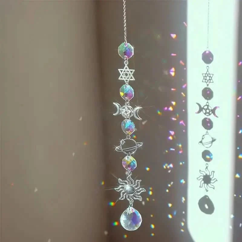 3-Pieces: Crystal Wind Chime Pendant Catcher Diamond Prisms by DailySale