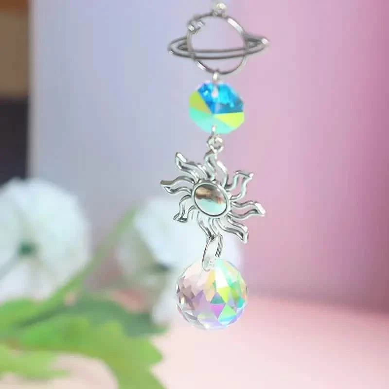 3-Pieces: Crystal Wind Chime Pendant Catcher Diamond Prisms by DailySale
