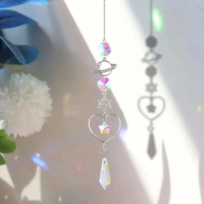 3-Pieces: Crystal Wind Chime Pendant Catcher Diamond Prisms by DailySale