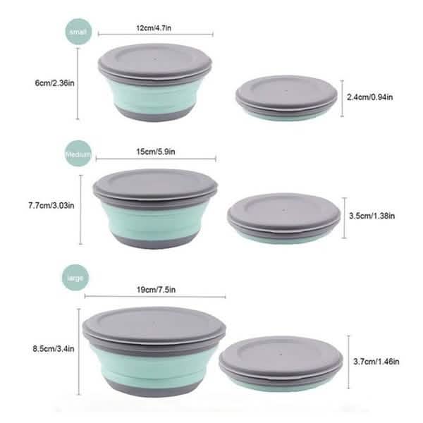 3-Pieces: Folding Camping Bowl Set by DailySale