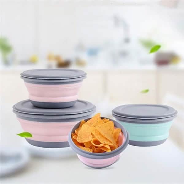 3-Pieces: Folding Camping Bowl Set by DailySale
