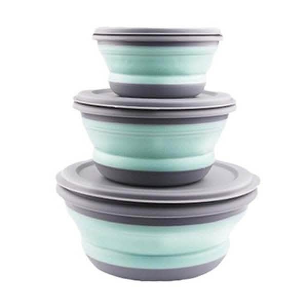 3-Pieces: Folding Camping Bowl Set by DailySale