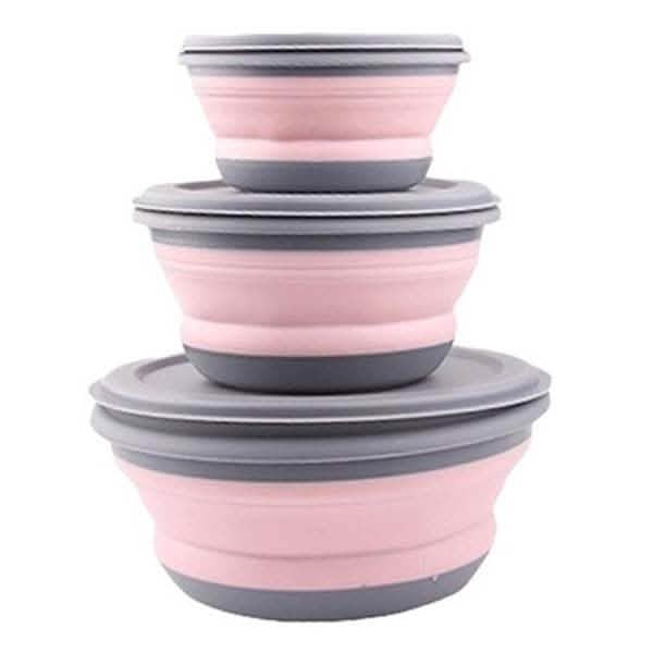3-Pieces: Folding Camping Bowl Set by DailySale
