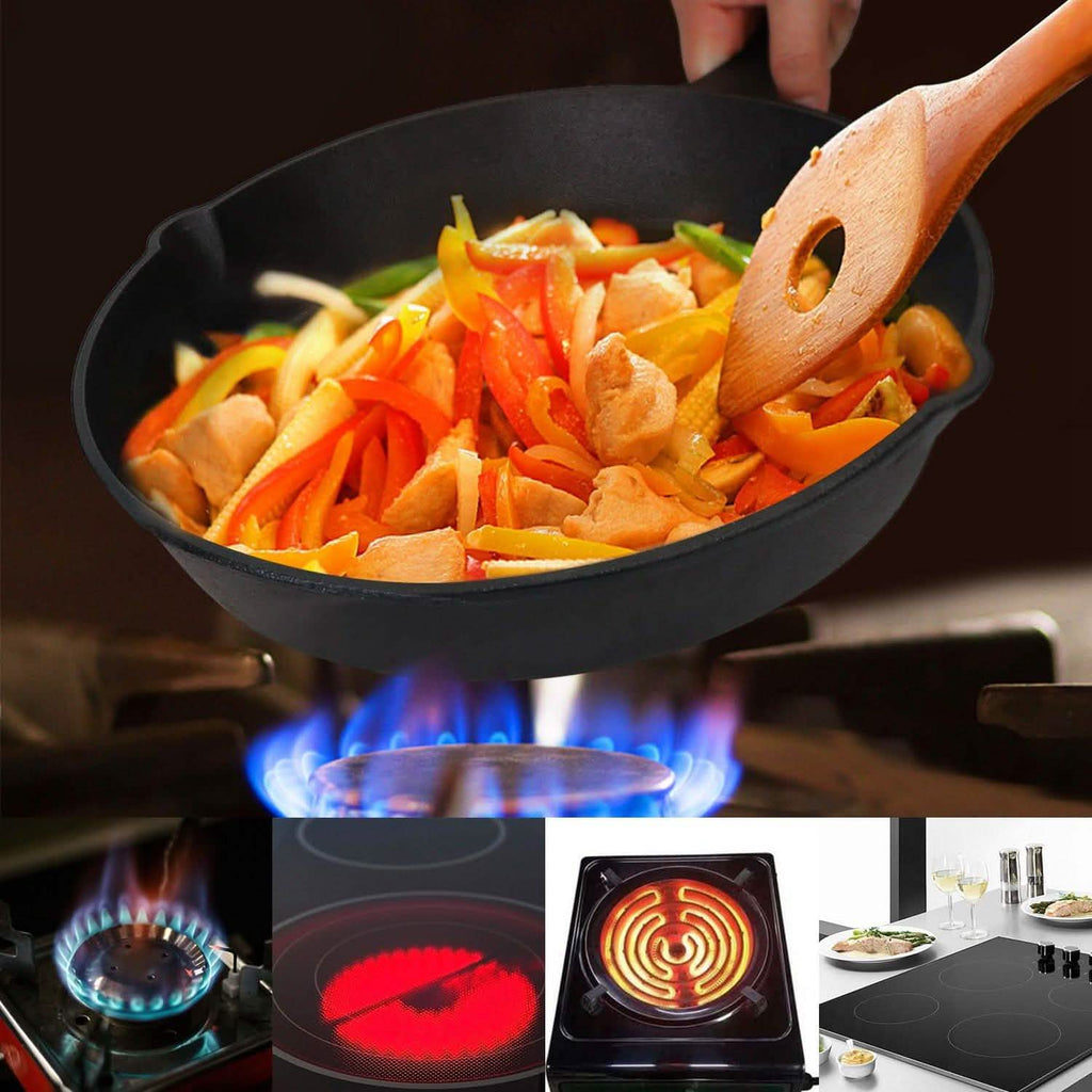 3-Pieces: Pre-Seasoned Cast Iron Skillet by DailySale