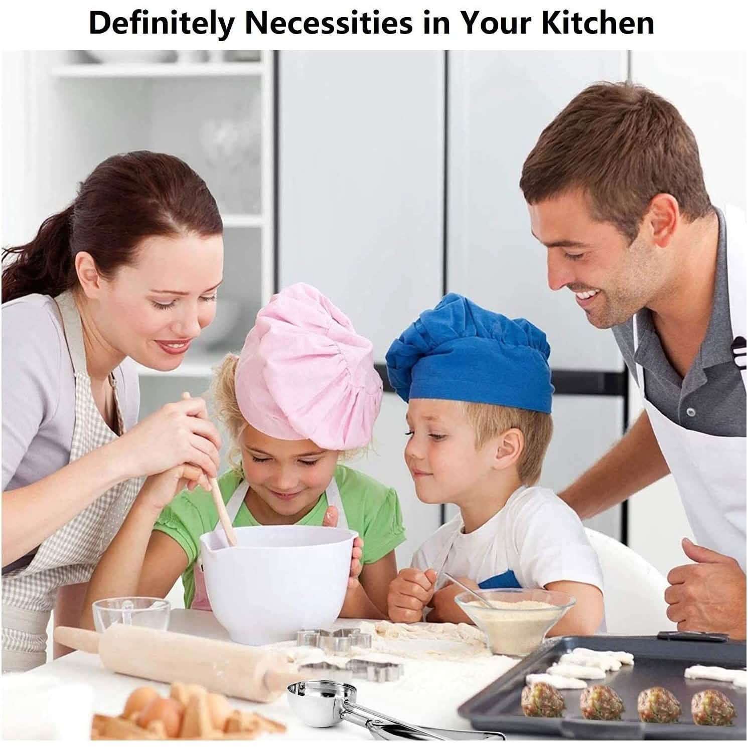 3-Pieces Set: Stainless Steel Cookie Scoops with Trigger Release by DailySale