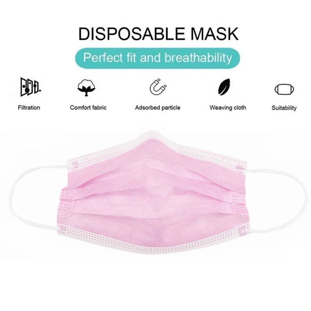 3-Ply Disposable Non-Medical Sanitary Surgical Earloop Face Mask Lot