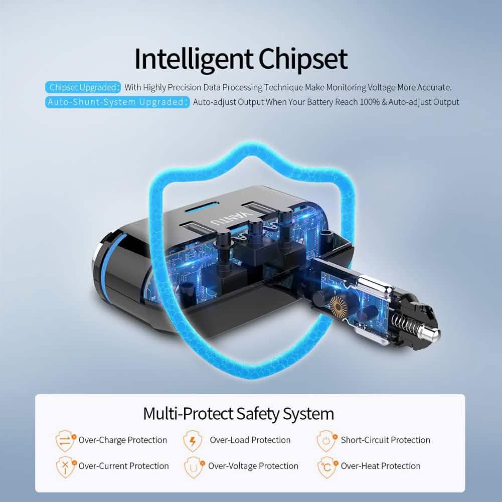 3 Socket Cigarette Lighter Splitter by DailySale
