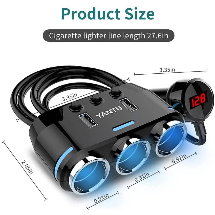 3 Socket Cigarette Lighter Splitter by DailySale