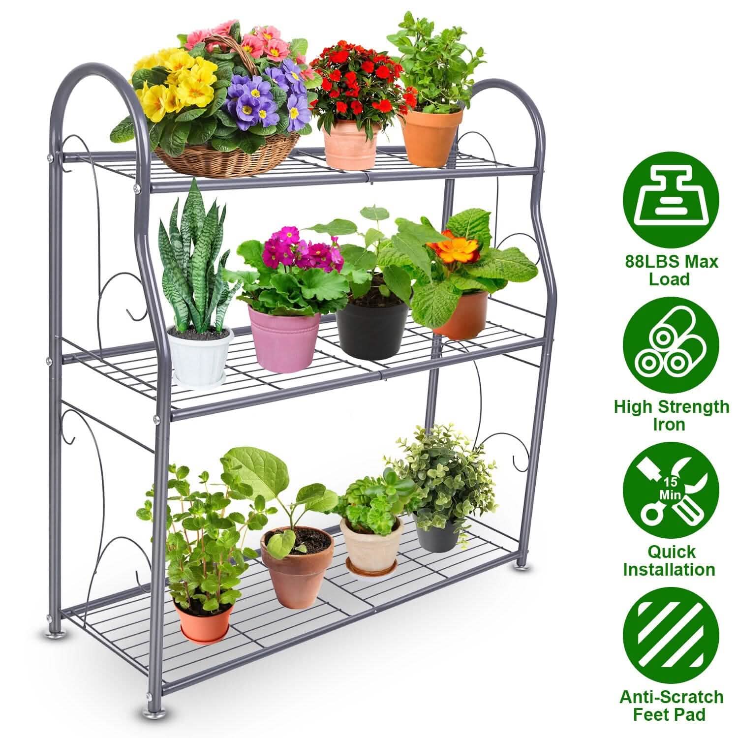 3-Tier Plant Stand Shelf Display Rack by DailySale