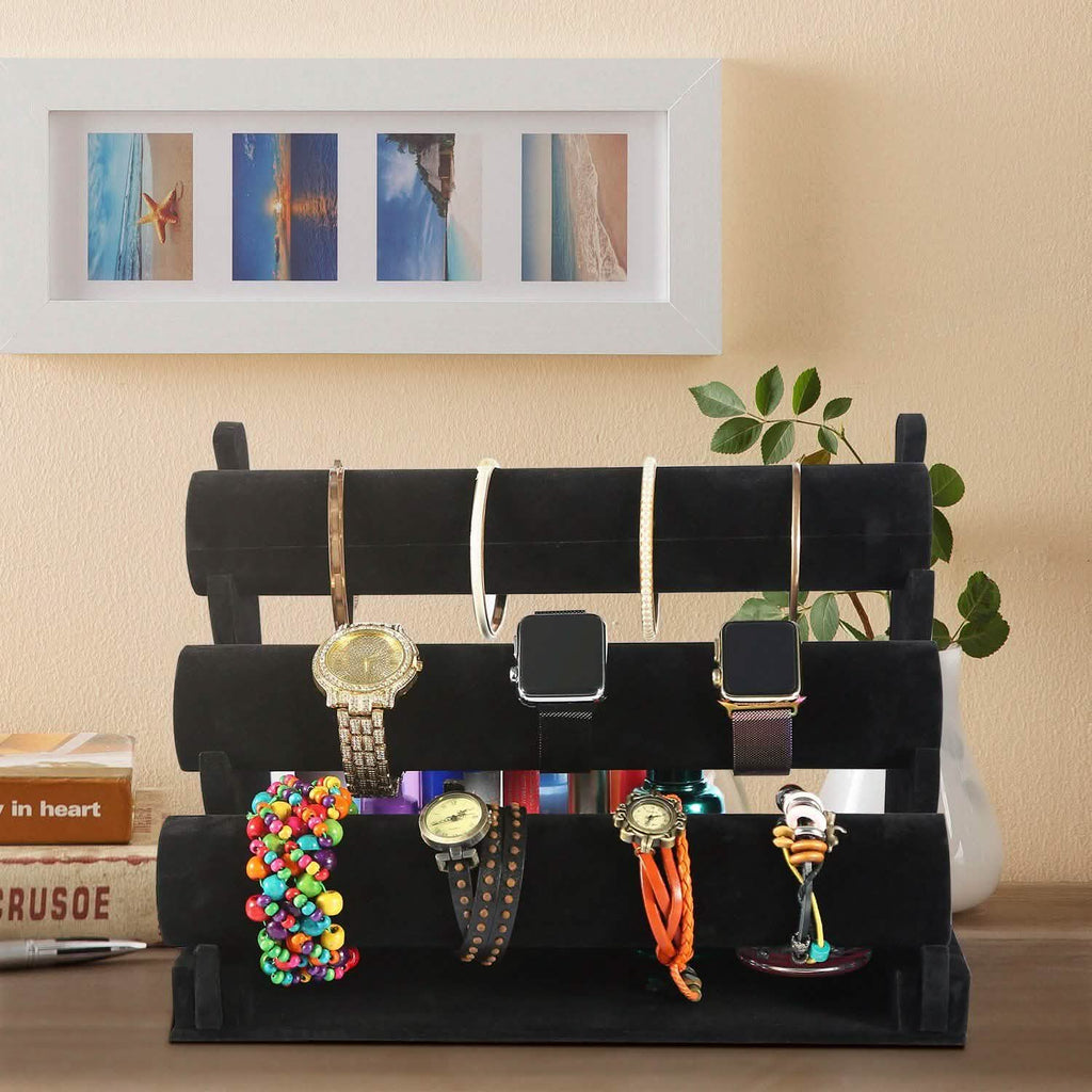 3-Tier Velvet Jewelry Stand by DailySale