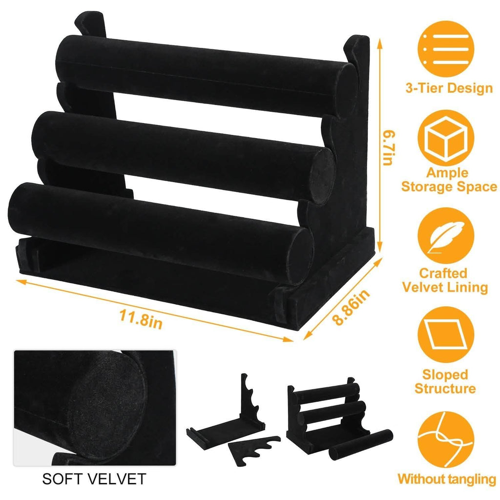 3-Tier Velvet Jewelry Stand by DailySale