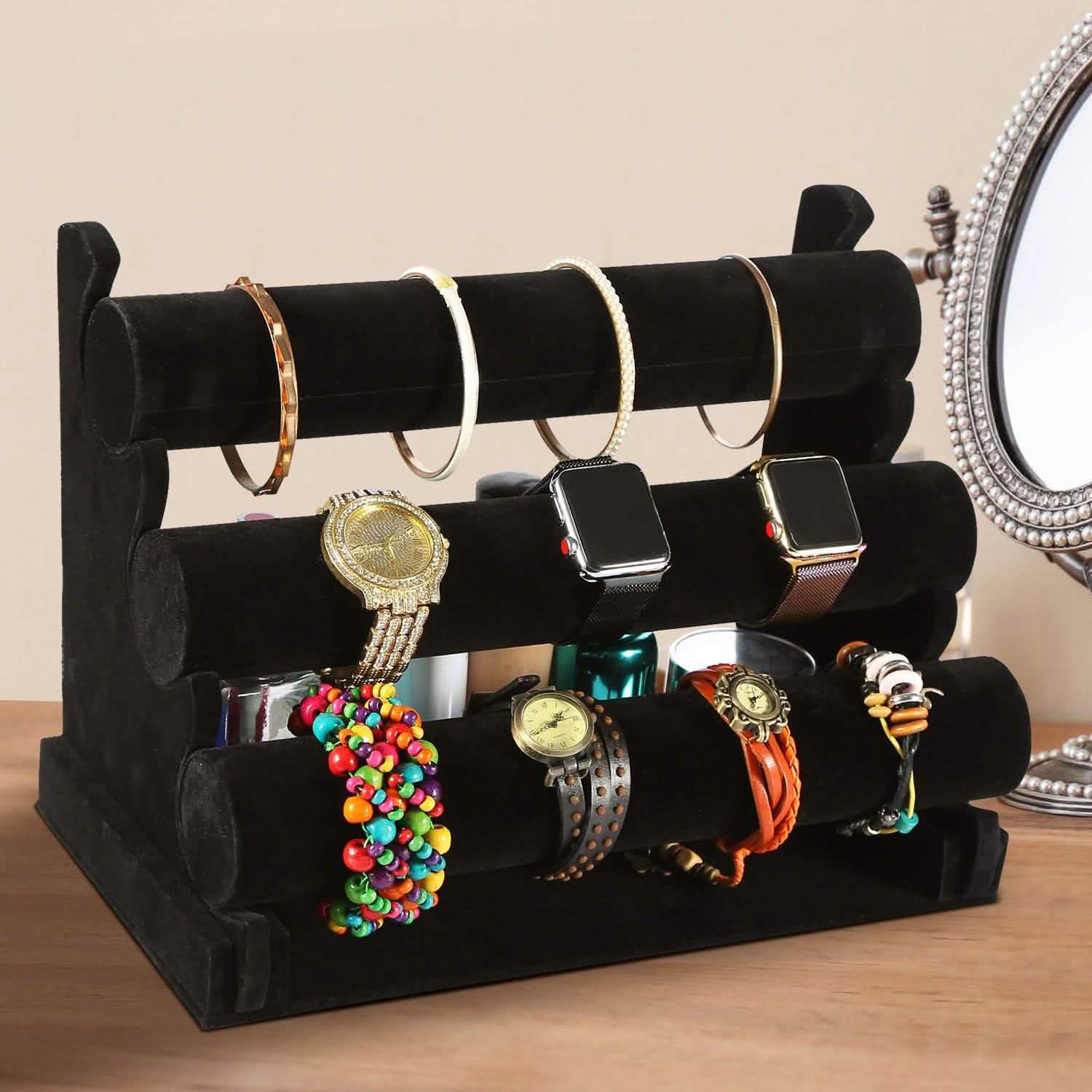 3-Tier Velvet Jewelry Stand by DailySale
