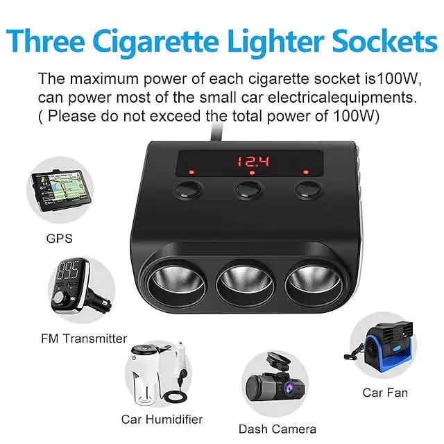 3-Way Car Plug Charger Adapter by DailySale