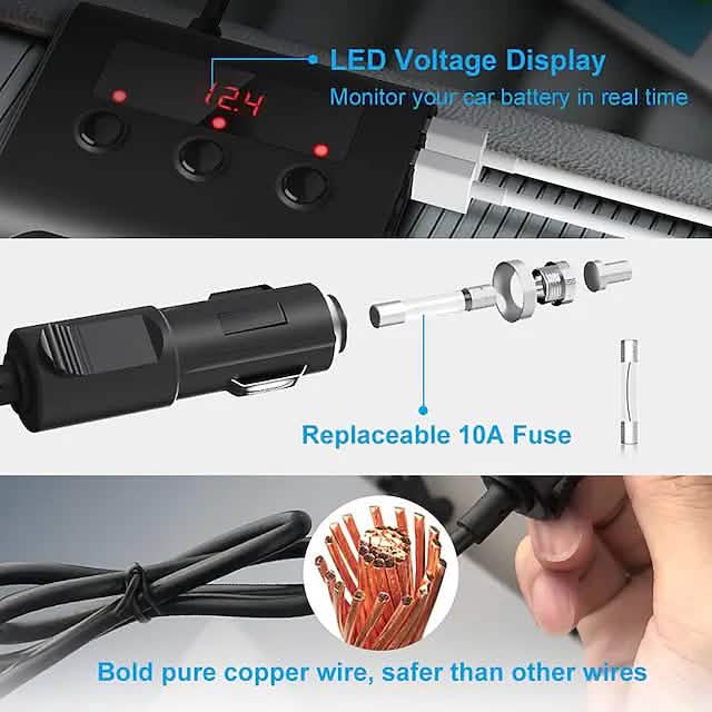 3-Way Car Plug Charger Adapter by DailySale