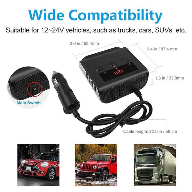 3-Way Car Plug Charger Adapter by DailySale