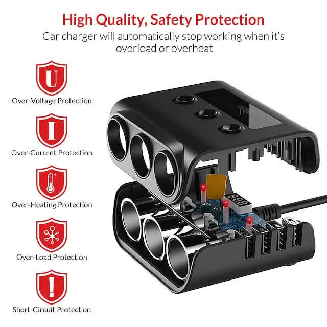 3-Way Car Plug Charger Adapter by DailySale