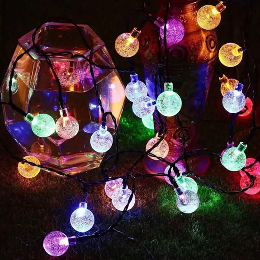 30 LED Solar String Ball Lights Outdoor Waterproof Garden Decor by DailySale